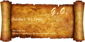 Gedai Olivér névjegykártya