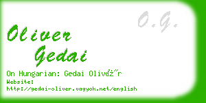 oliver gedai business card